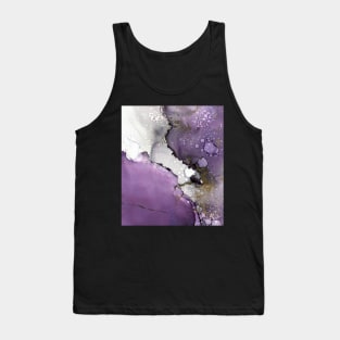 Grey and Purple Galaxy Art, Abstract Painting Tank Top